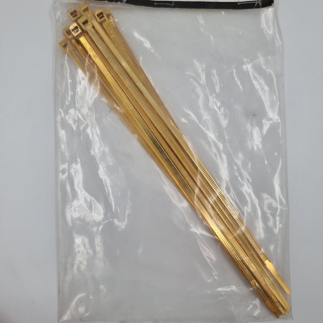 Gold Cable Ties 8", (10pack)