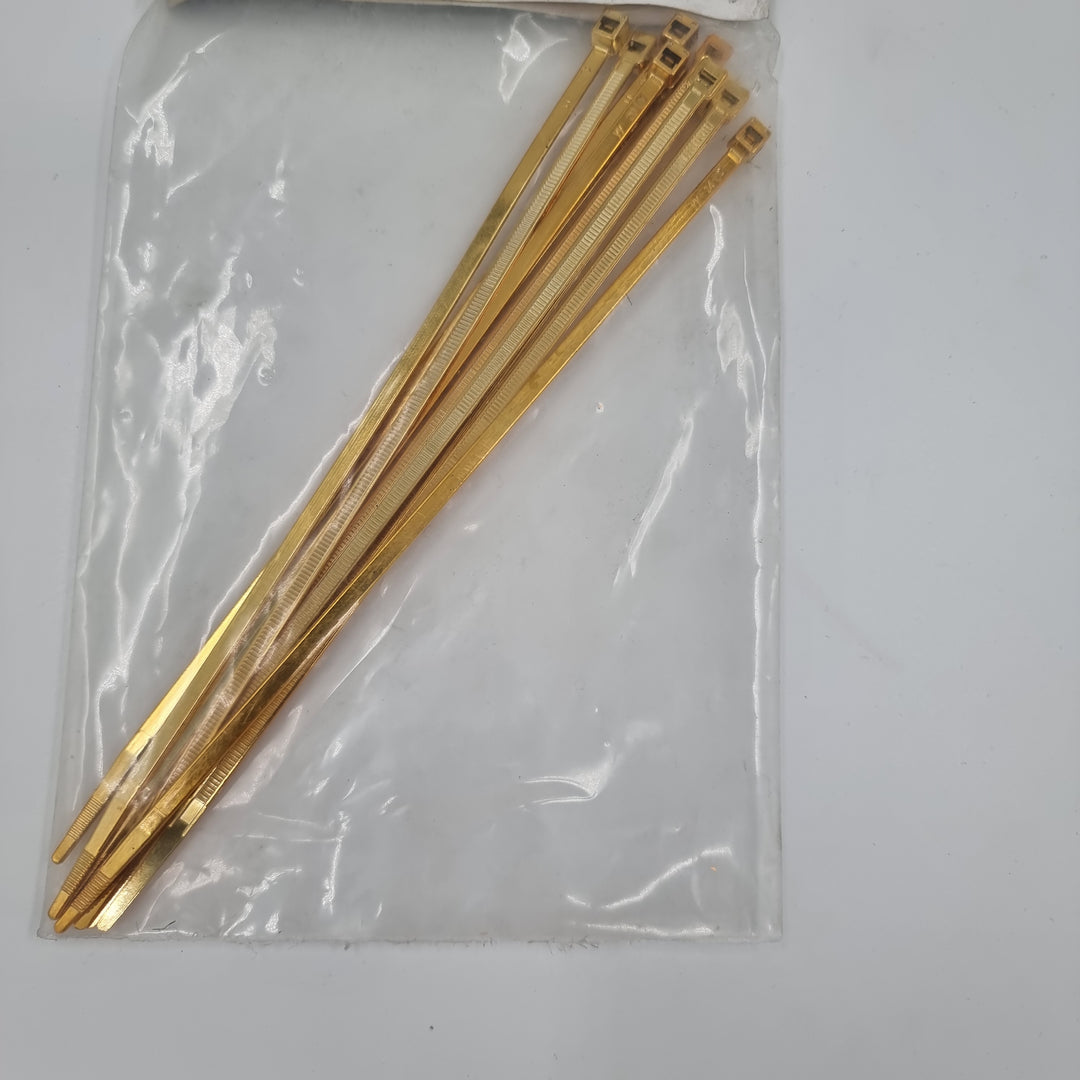 Gold Cable Ties 8", (10pack)