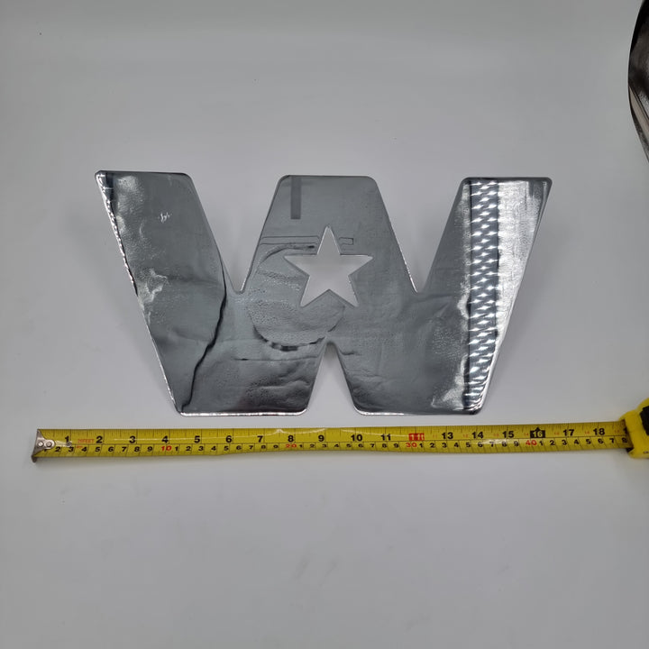 Large Chrome Plated Steel Western Star Cut Out by Grand General USA