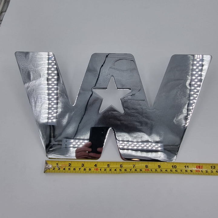 Large Chrome Plated Steel Western Star Cut Out by Grand General USA
