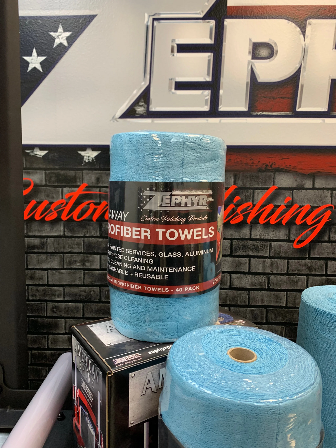 NEW!  Zephyr super shine polishing towel roll 12 x 16 40/roll