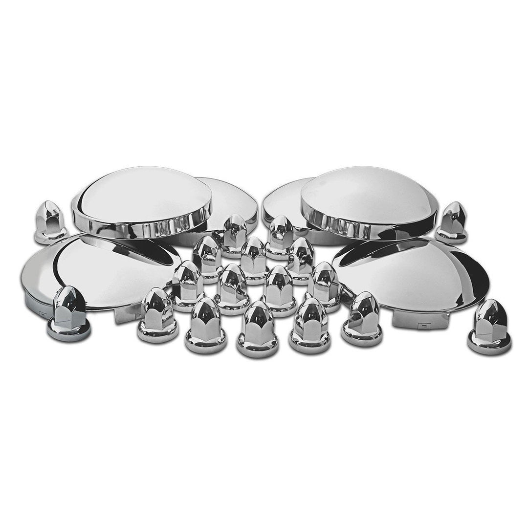 Stainless Steel Front & Rear Hubcap Kit