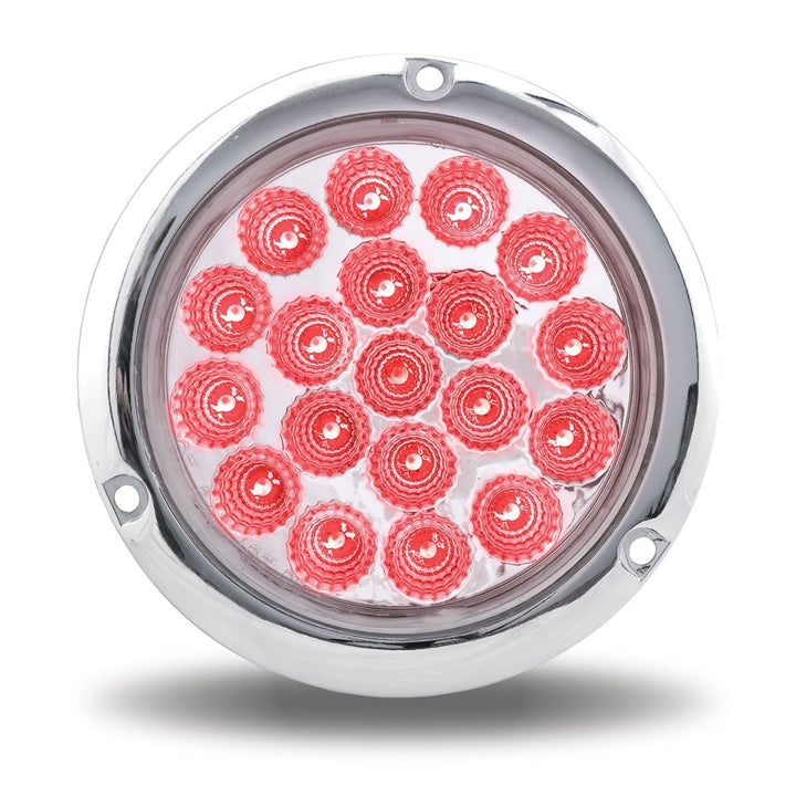 4" Dual Red/White Stop, Turn & Tail Flange Mount LED (19 Diodes)