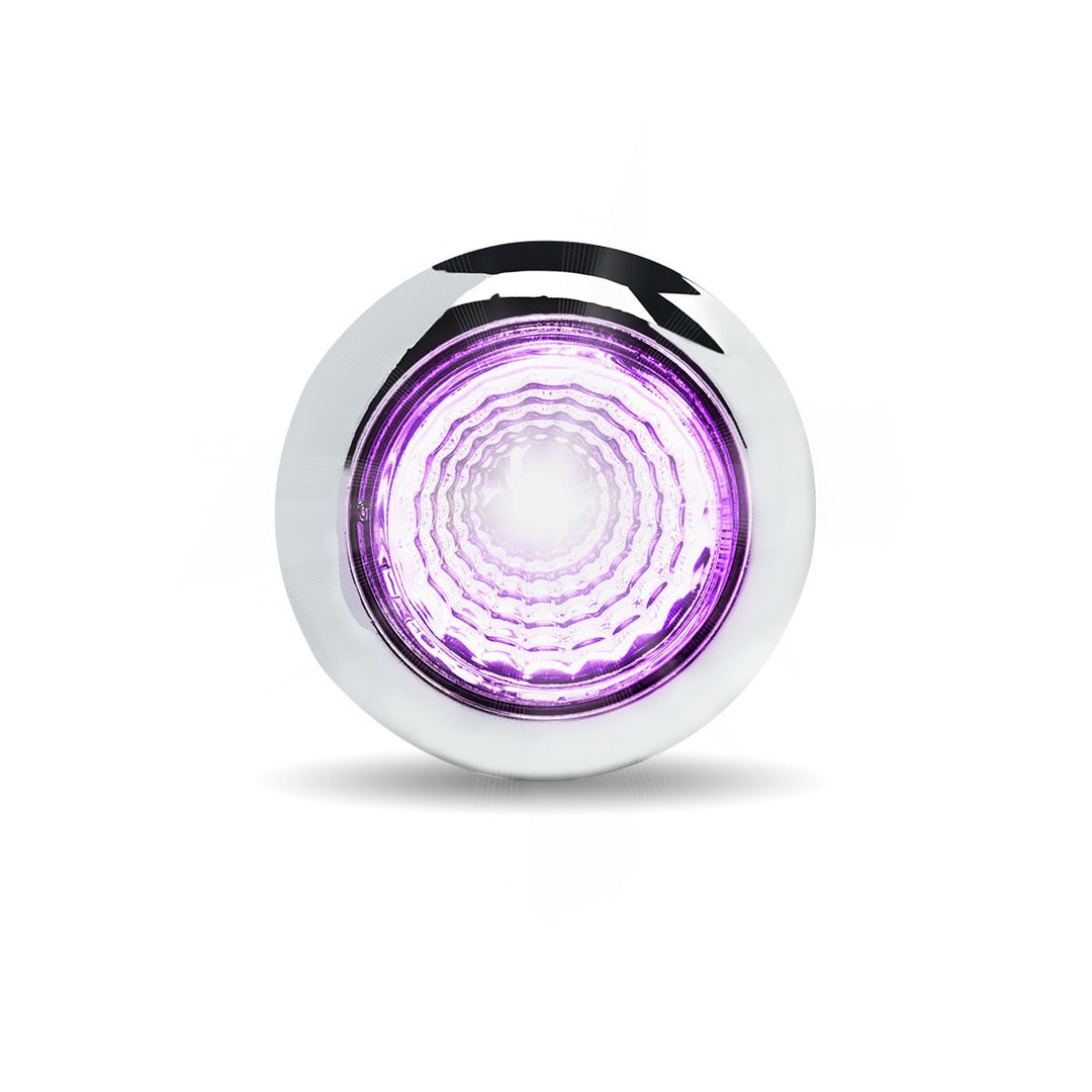 3/4" Twist On Dual Revolution Red Marker to Purple Auxiliary LED Light with Reflector