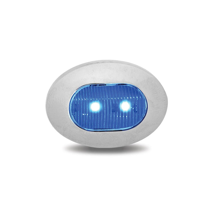 Mini Oval Button Dual Revolution Red/Blue LED