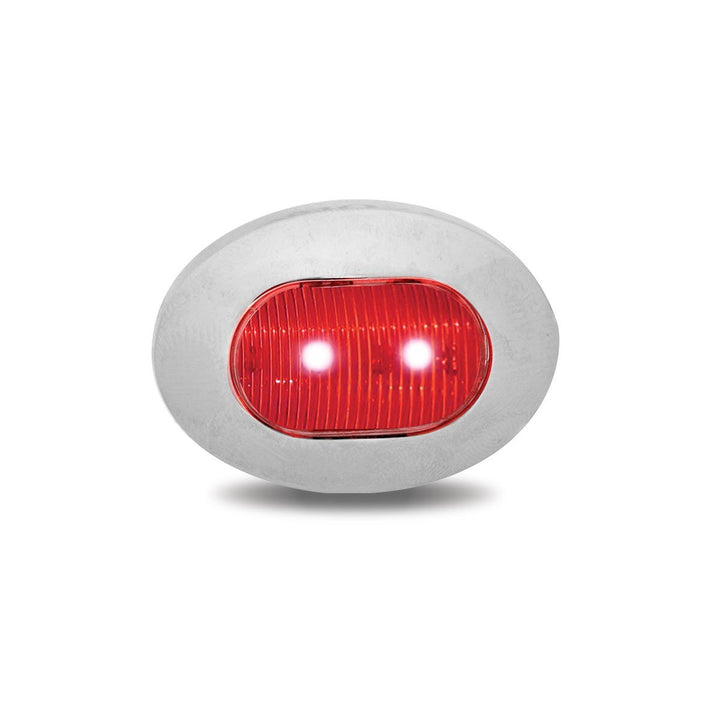 Mini Oval Button Dual Revolution Red/Blue LED