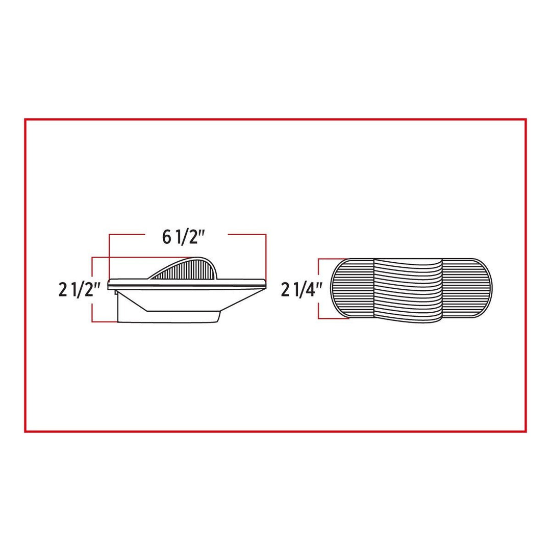 Oval Side Turn Signal & Marker LED Light with Hump (18 Diodes)