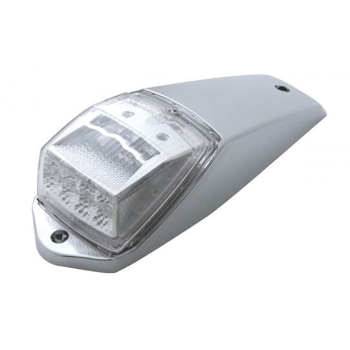 LED (17) CLEAR LENS-AMBER LIGHT RECT. REFLECTOR CAB LIGHT KIT, includes chrome plastic housing